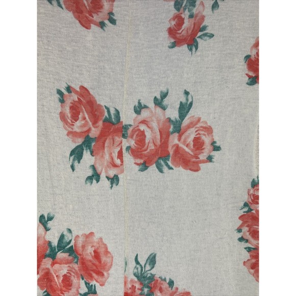 Painted Threads Medium Floral Green Orange Knit Open Cardigan Preppy Cottage - Picture 6 of 10